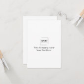 Elegante aangepaste sjabloon voor uw logo (Voorkant / Achterkant in situ)