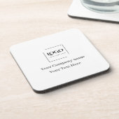 Elegante aangepaste sjabloon voor uw logo bier onderzetter (Linkerzijde)