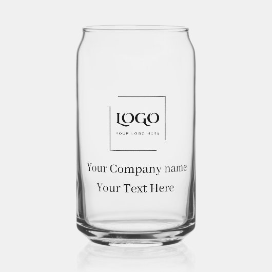 Elegante aangepaste sjabloon voor uw logo blikvorm glas (Achterkant)