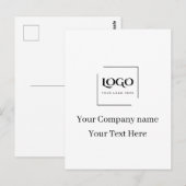 Elegante aangepaste sjabloon voor uw logo briefkaart (Voorkant / Achterkant)