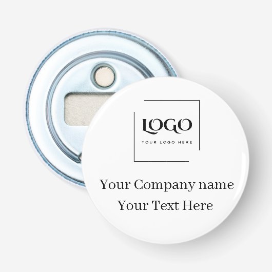 Elegante aangepaste sjabloon voor uw logo button flesopener (Voorkant)