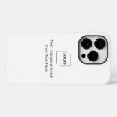 Elegante aangepaste sjabloon voor uw logo Case-Mate iPhone case (Achterkant (horizontaal))