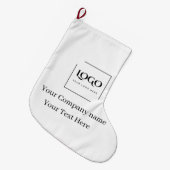 Elegante aangepaste sjabloon voor uw logo grote kerstsok (Voorkant (Hangend))