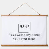 Elegante aangepaste sjabloon voor uw logo hangend wandkleed (Voorkant)