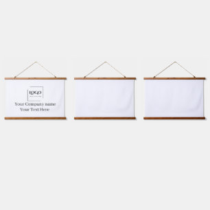 Elegante aangepaste sjabloon voor uw logo hangend wandkleed