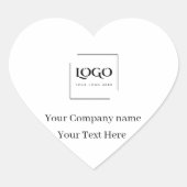 Elegante aangepaste sjabloon voor uw logo hart sticker (Voorkant)