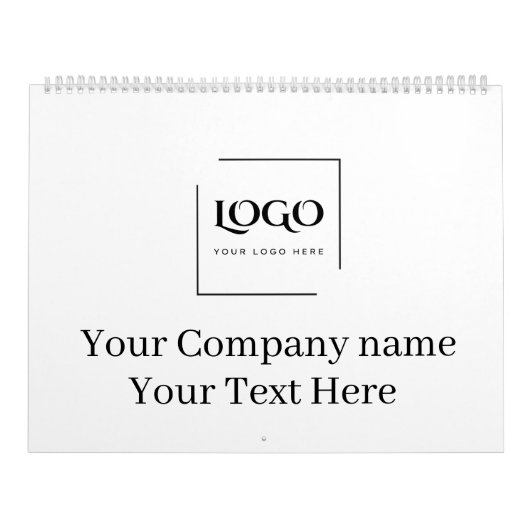 Elegante aangepaste sjabloon voor uw logo kalender (Hoes)