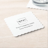 Elegante aangepaste sjabloon voor uw logo kartonnen onderzetters (Gebogen)