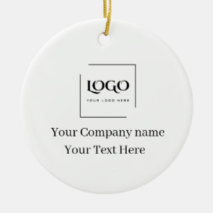 Elegante aangepaste sjabloon voor uw logo keramisch ornament