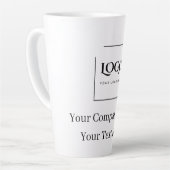Elegante aangepaste sjabloon voor uw logo latte mok (Linkerhoek)