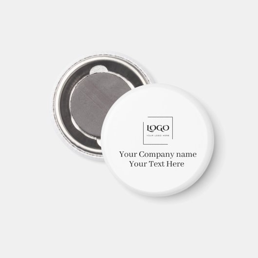 Elegante aangepaste sjabloon voor uw logo magneet (Voorkant / Achterkant)