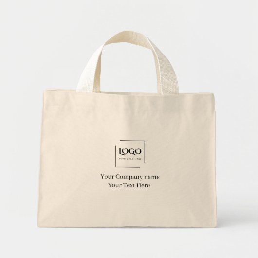 Elegante aangepaste sjabloon voor uw logo mini tote bag (Voorkant)