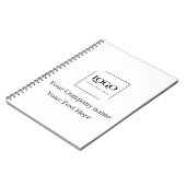 Elegante aangepaste sjabloon voor uw logo notitieboek (Linkerzijde)