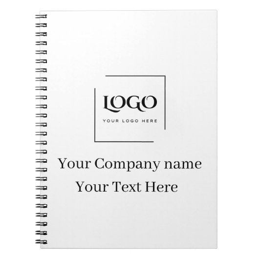 Elegante aangepaste sjabloon voor uw logo notitieboek (Voorkant)