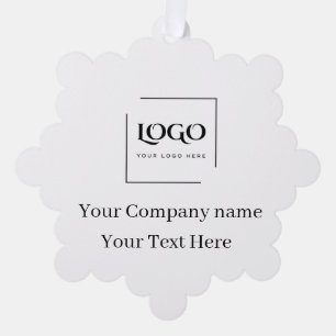 Elegante aangepaste sjabloon voor uw logo ornament kaart