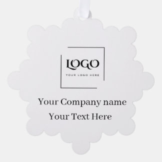 Elegante aangepaste sjabloon voor uw logo ornament kaart