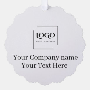 Elegante aangepaste sjabloon voor uw logo ornament kaart