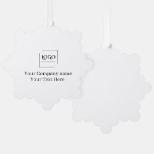 Elegante aangepaste sjabloon voor uw logo ornament kaart
