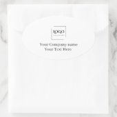 Elegante aangepaste sjabloon voor uw logo ovale sticker (Tas)