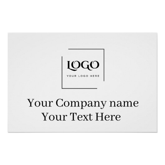 Elegante aangepaste sjabloon voor uw logo perfect poster (Voorkant)