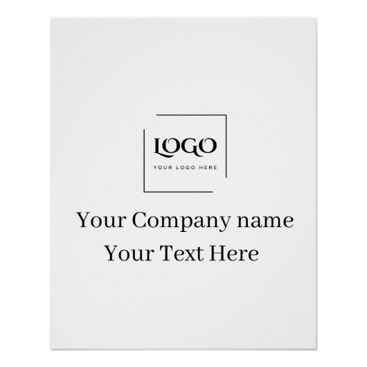 Elegante aangepaste sjabloon voor uw logo perfect poster (Voorkant)