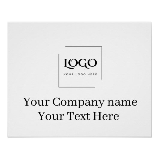 Elegante aangepaste sjabloon voor uw logo perfect poster (Voorkant)