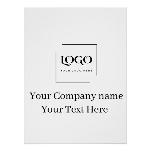 Elegante aangepaste sjabloon voor uw logo perfect poster (Voorkant)