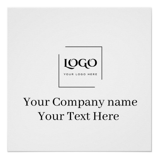 Elegante aangepaste sjabloon voor uw logo perfect poster (Voorkant)