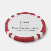 Elegante aangepaste sjabloon voor uw logo poker chips (Enkel)