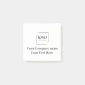 Elegante aangepaste sjabloon voor uw logo post-it® notes (Voorkant)