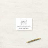Elegante aangepaste sjabloon voor uw logo post-it® notes (Op bureau)