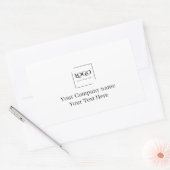 Elegante aangepaste sjabloon voor uw logo rechthoekige sticker (Envelop)