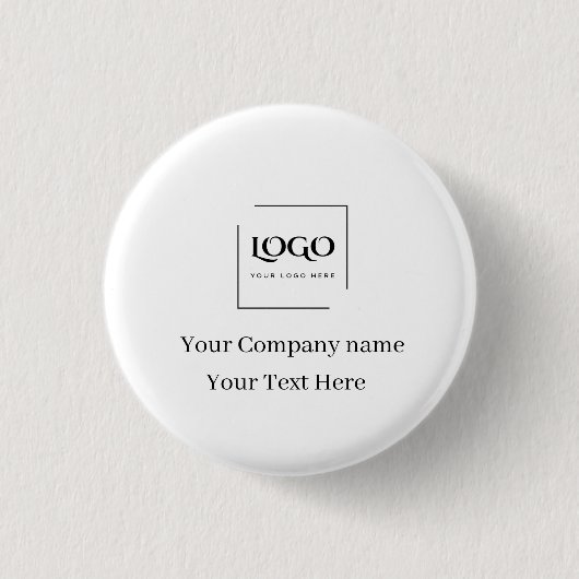 Elegante aangepaste sjabloon voor uw logo ronde button 3,2 cm (Voorkant)