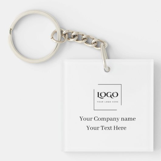 Elegante aangepaste sjabloon voor uw logo sleutelhanger (voorkant)