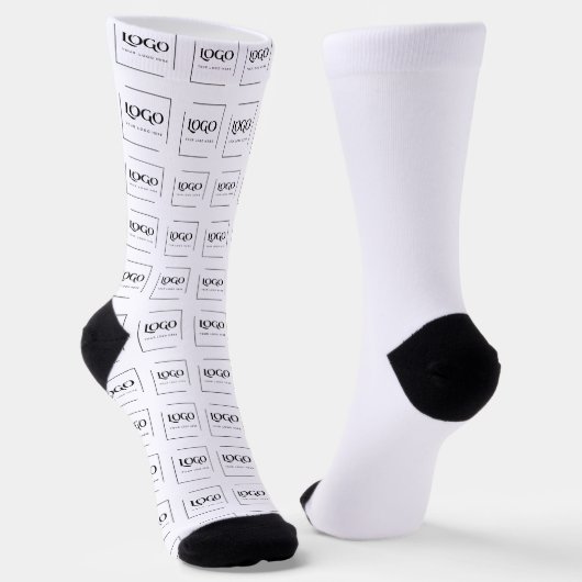 Elegante aangepaste sjabloon voor uw logo sokken (Gebogen)