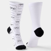 Elegante aangepaste sjabloon voor uw logo sokken (Gebogen)
