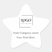 Elegante aangepaste sjabloon voor uw logo ster sticker (Voorkant)