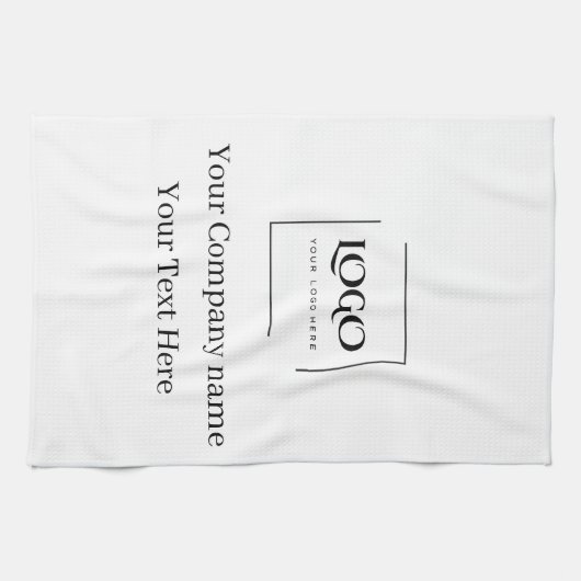 Elegante aangepaste sjabloon voor uw logo theedoek (Horizontaal)