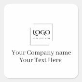 Elegante aangepaste sjabloon voor uw logo vierkante sticker (Voorkant)