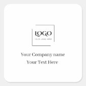 Elegante aangepaste sjabloon voor uw logo vierkante sticker (Voorkant)