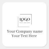 Elegante aangepaste sjabloon voor uw logo vierkante sticker (Voorkant)