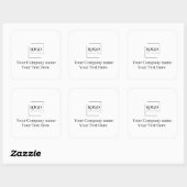 Elegante aangepaste sjabloon voor uw logo vierkante sticker (Vel)