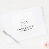 Elegante aangepaste sjabloon voor uw logo vierkante sticker (Envelop)