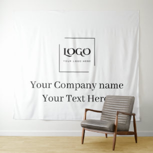 Elegante aangepaste sjabloon voor uw logo wandkleed