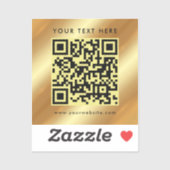 Elegante aangepaste tekst Logo QR Code Sjabloon Go Sticker (Vel)