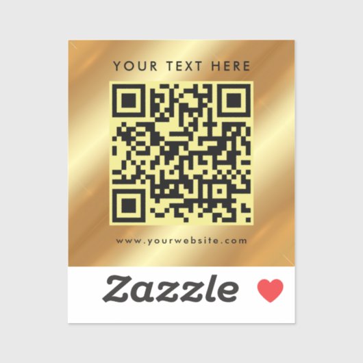 Elegante aangepaste tekst Logo QR Code Sjabloon Go Sticker (Vel)