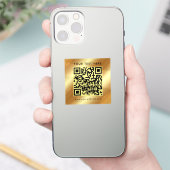 Elegante aangepaste tekst Logo QR Code Sjabloon Go Sticker (Telefoon)