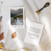 Elegante aangepaste trouwfoto dank u kaart