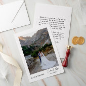 Elegante aangepaste trouwfoto dank u kaart