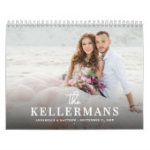 Elegante aangepaste trouwfoto kalender (Hoes)